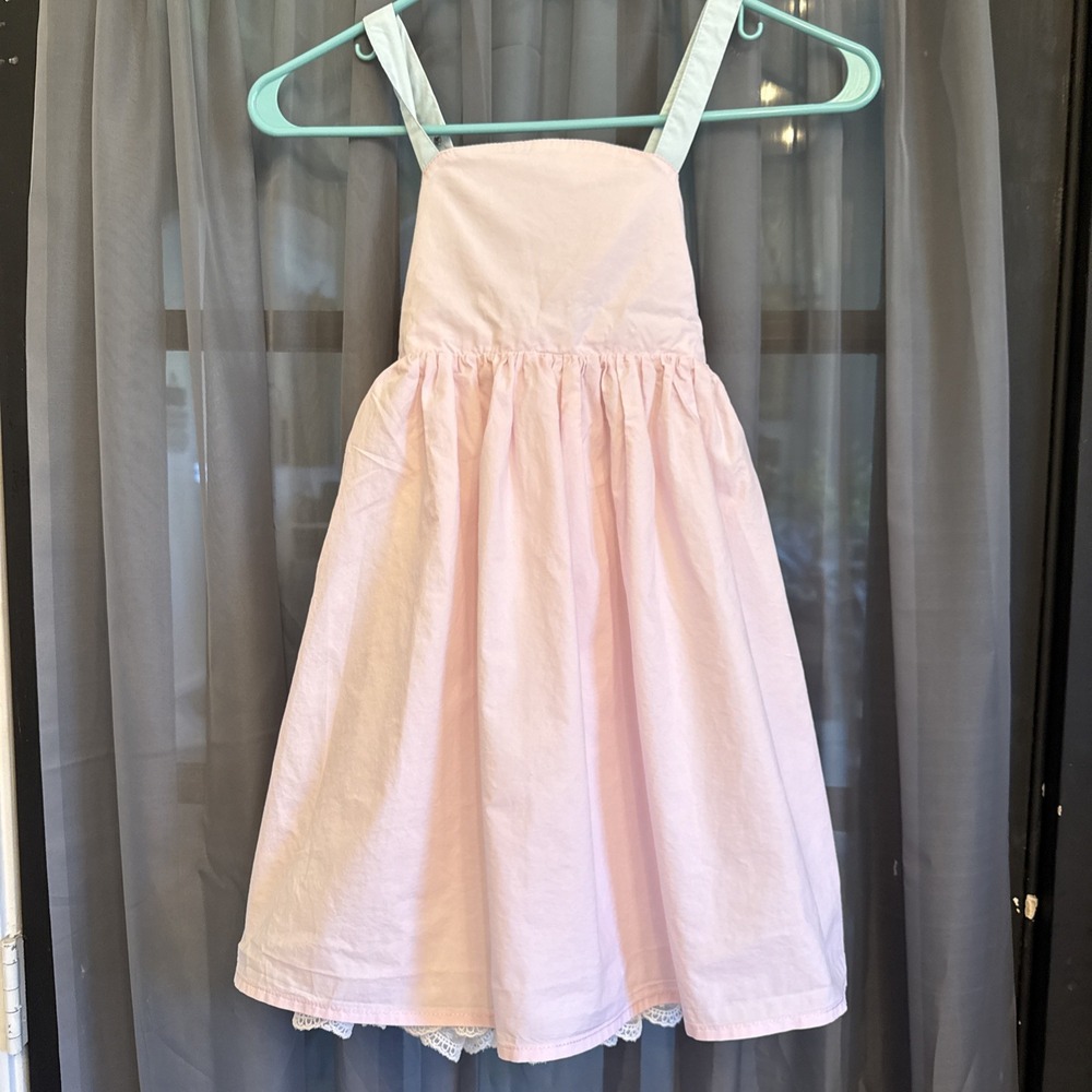 Smocked Sweets Girls Size 8 Pink Dress Layered Lace Underskirt
